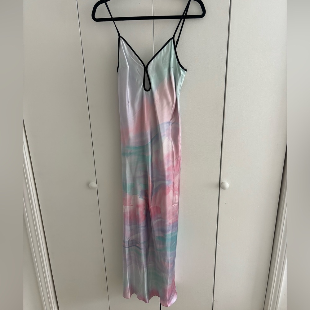 Geisha Designs Printed Slip Midi Dress